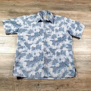 Two Paddles Men Short Short Sleeve Hawaiian Vacation Blue Beach Boho Casual